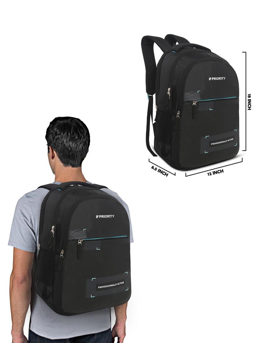black polyester backpack - 21371695 - Standard Image - 5