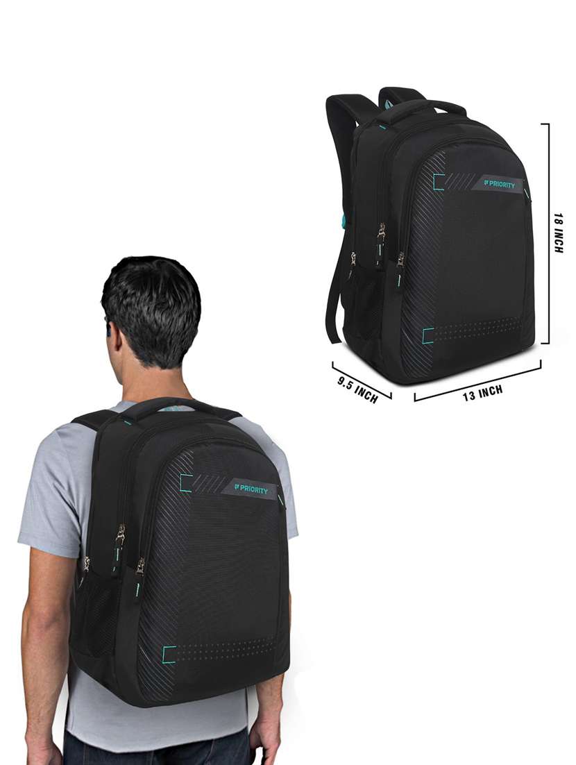 men black solid backpack - 21371705 -  Standard Image - 5