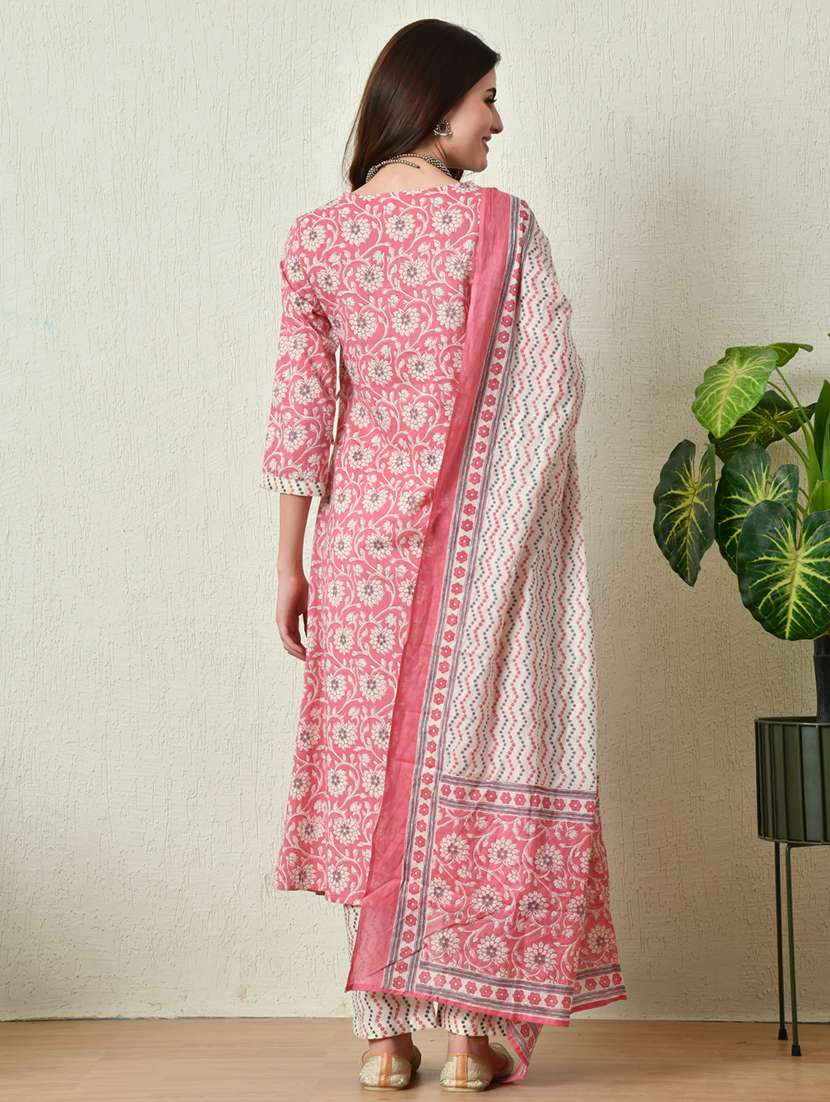 women three quarter sleeve suit set - 21371740 - Standard Image - 3