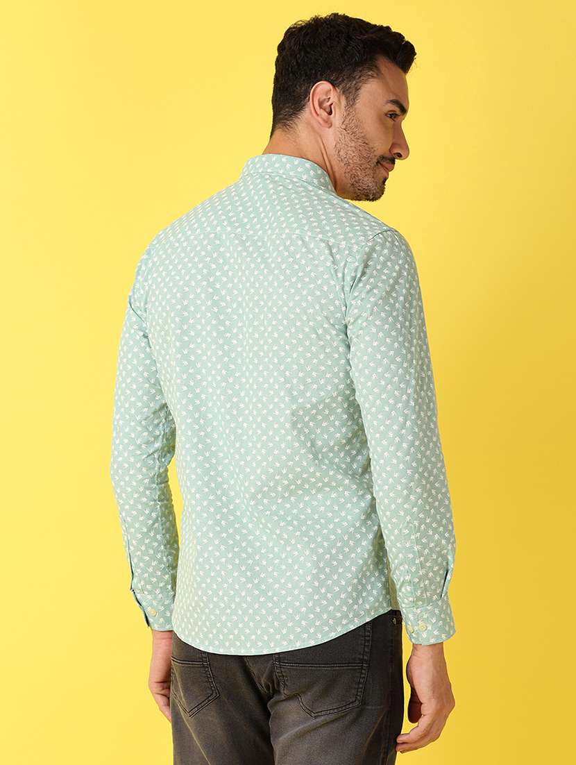 men printed long sleeves casual shirts - 21371938 -  Standard Image - 3