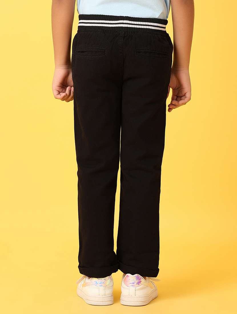 boy black solid cotton jeans - 21371955 -  Standard Image - 3