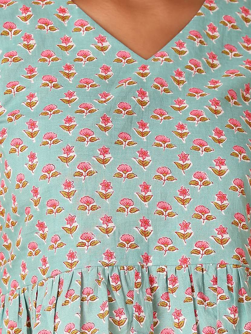 women printed cotton crop top - 21372009 -  Standard Image - 5