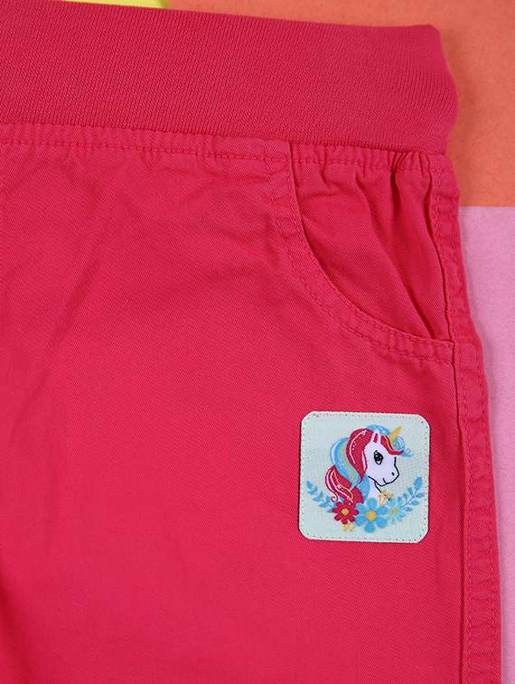girls pink patched jogger - 21372016 -  Standard Image - 3