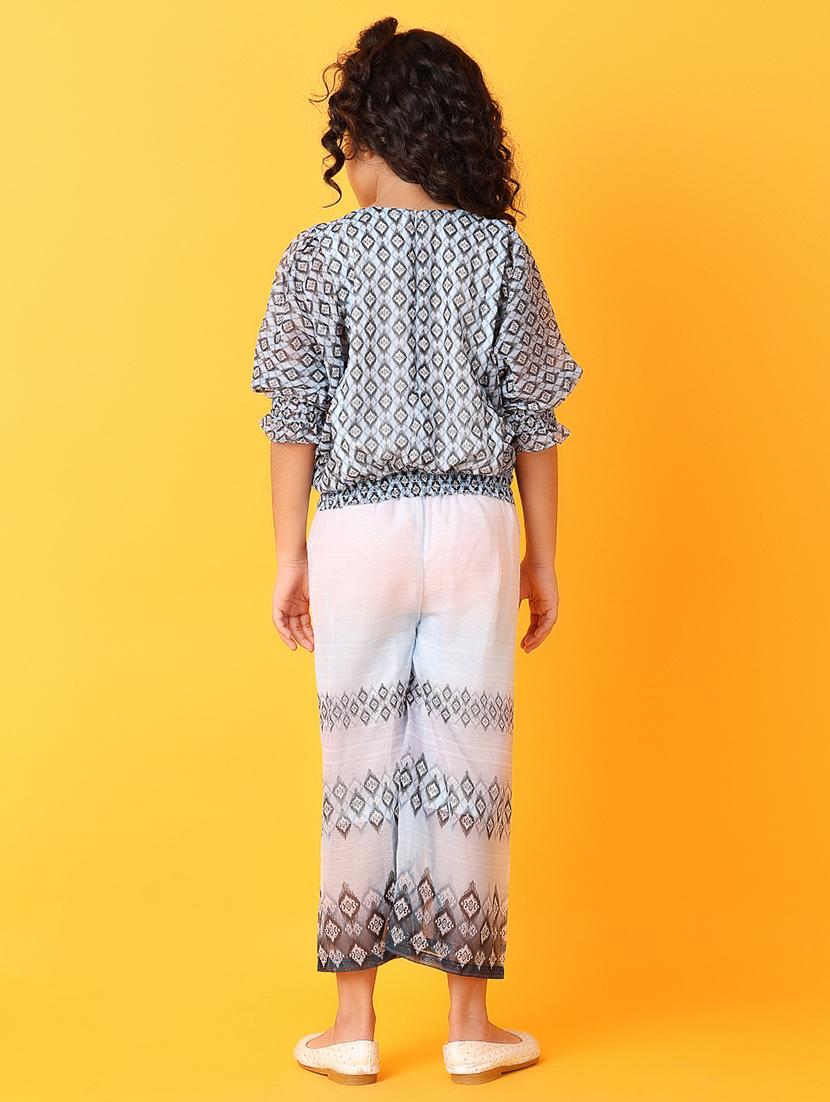 girls printed three quarter sleeves twin set - 21372034 - Standard Image - 3