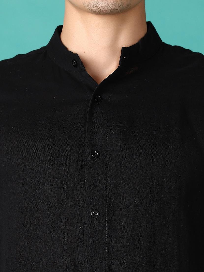 men long sleeves solid casual shirt - 21372213 - Standard Image - 5