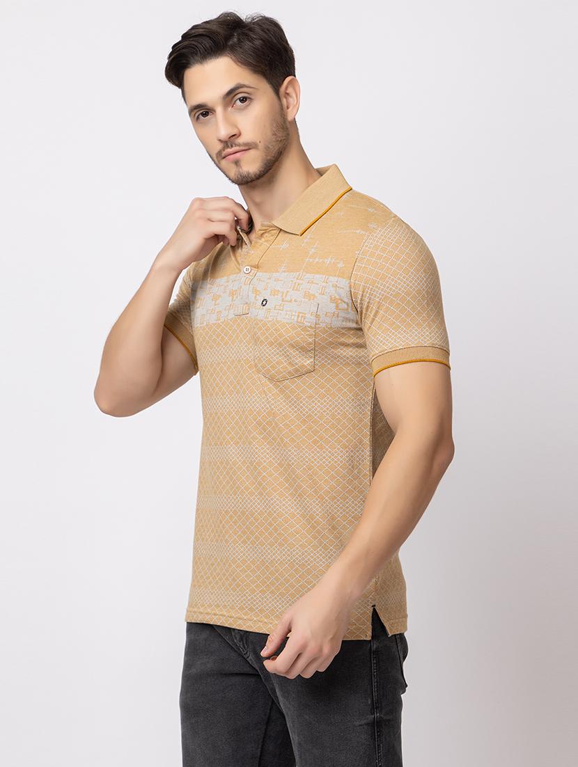 men polo neck printed t-shirt - 21372316 -  Zoom Image - 0