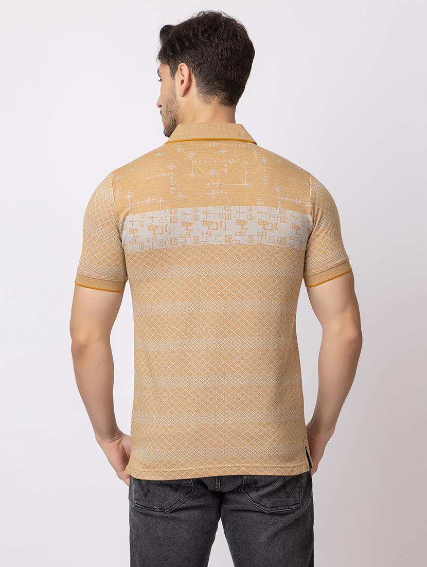 men polo neck printed t-shirt - 21372316 - Standard Image - 3