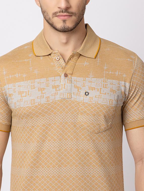 men polo neck printed t-shirt - 21372316 - Standard Image - 5