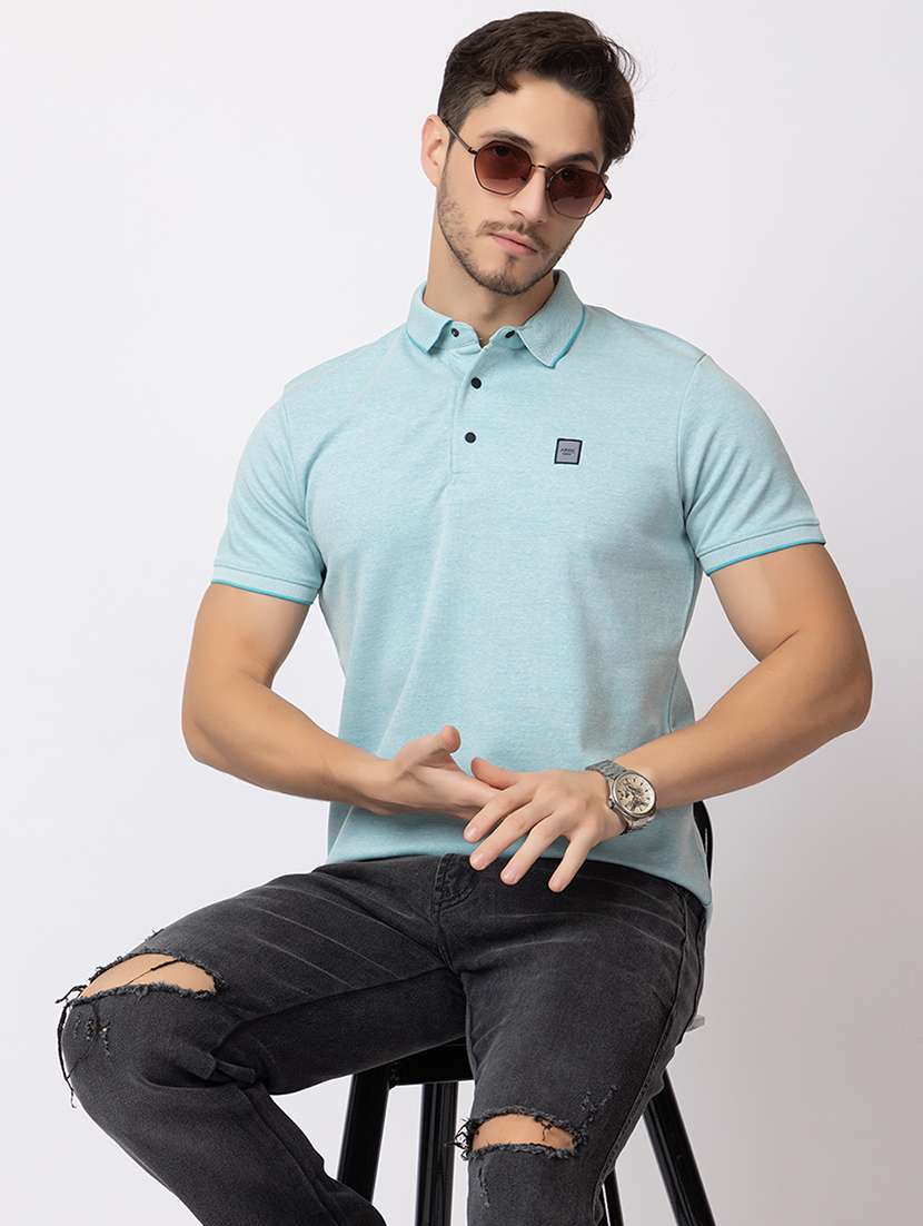 men short sleeves polo neck t-shirt - 21372334 - Standard Image - 3