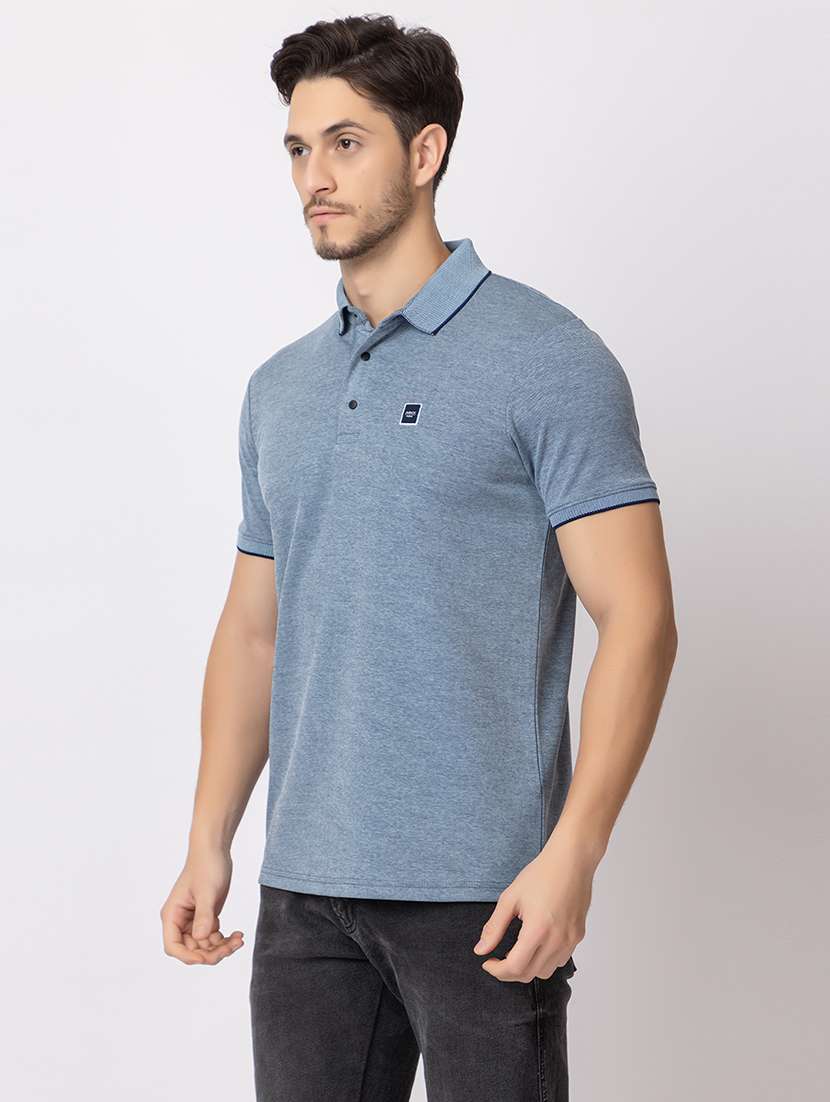 men short sleeves polo neck t-shirt - 21372337 - Zoom Image - 0