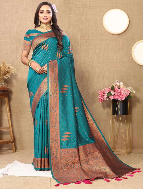 women self design bordered saree with blouse - 21372415 - Standard Image - 0