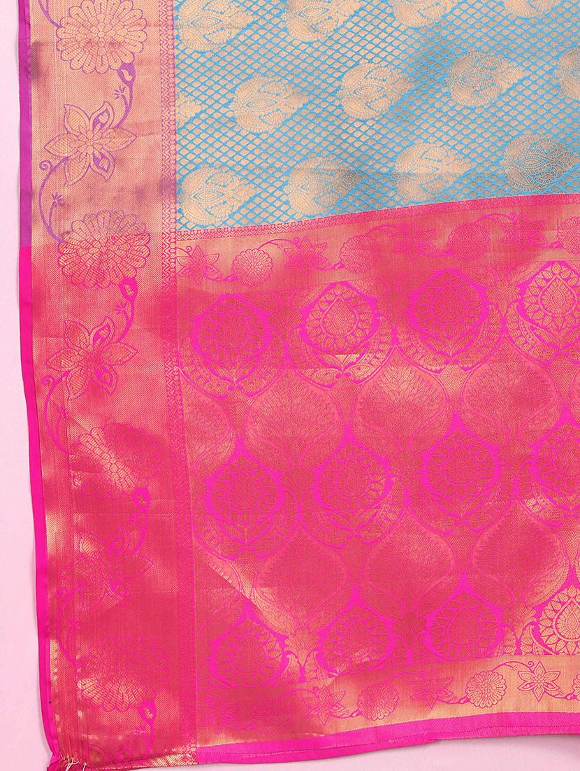 women self design banarasi saree with blouse - 21372445 - Standard Image - 3