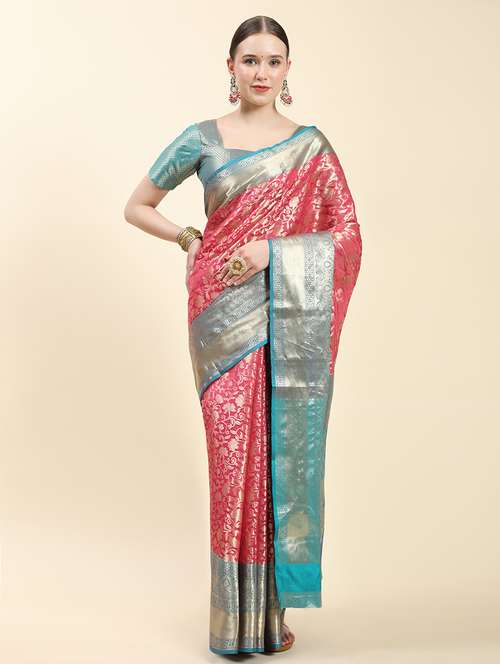 women self design banarasi saree with blouse - 21372463 - Standard Image - 0