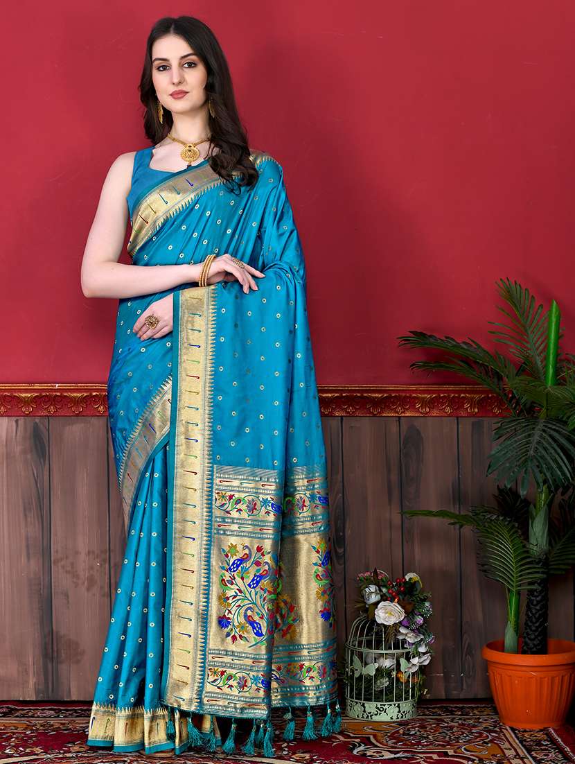 women self design paithani saree