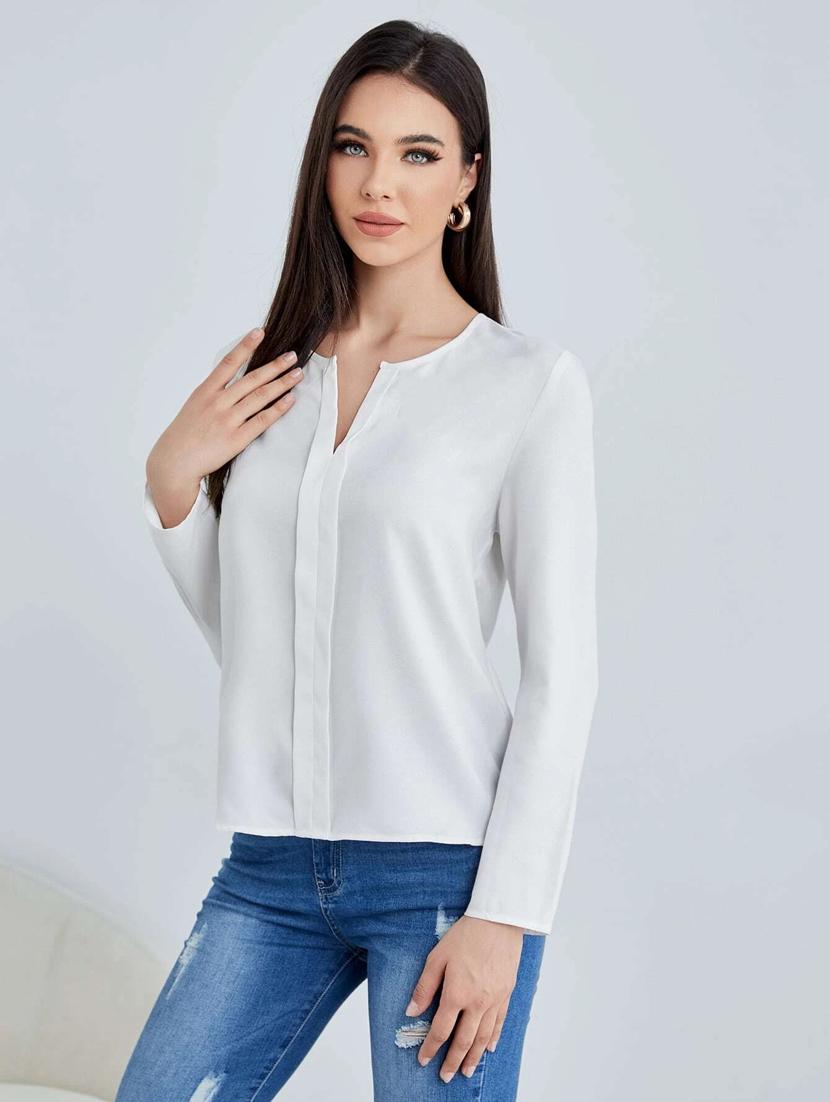 women white polyester regular top - 21374052 - Standard Image - 3