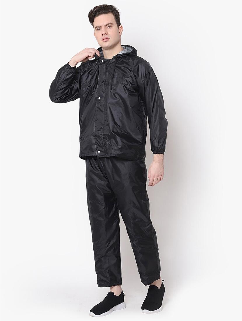 men hooded solid rain suit set - 21374093 - Zoom Image - 0