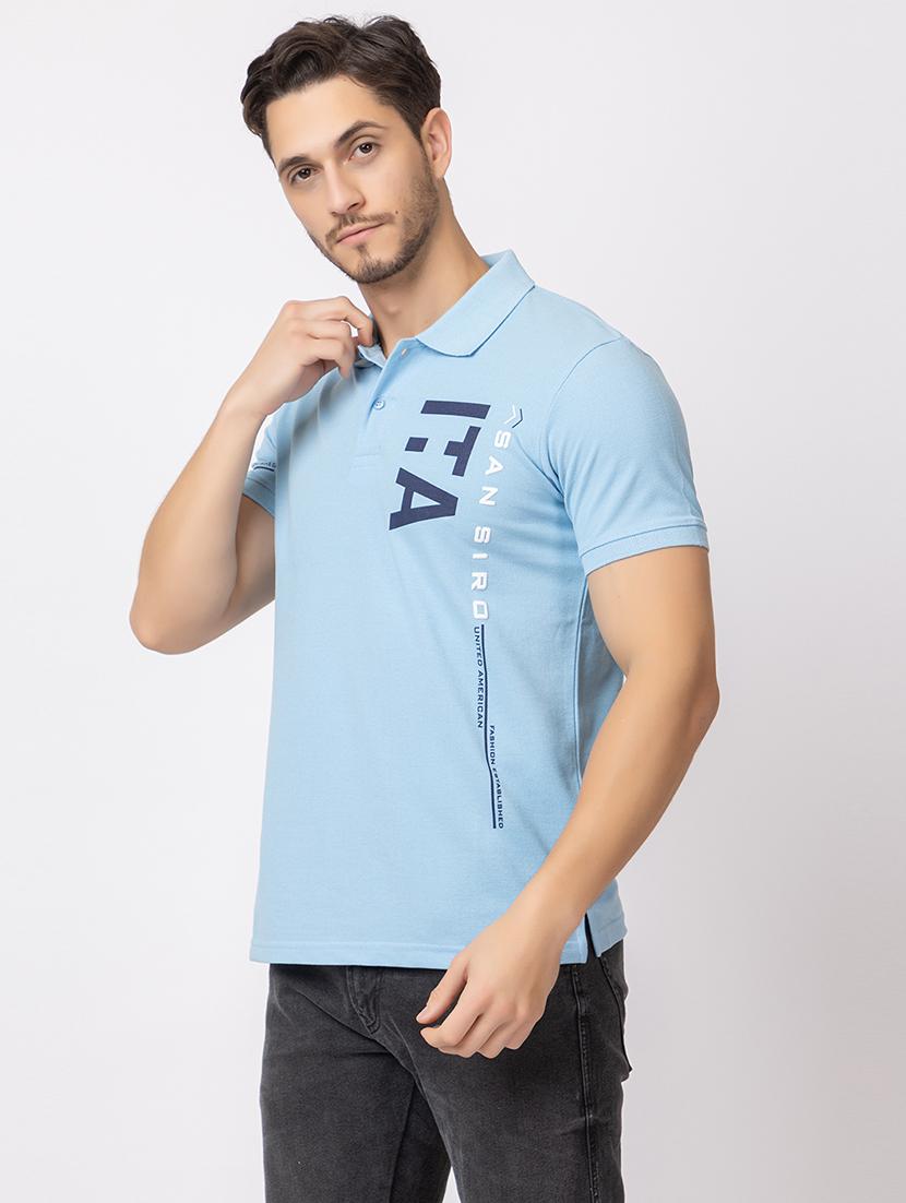 men short sleeve front printed t-shirt