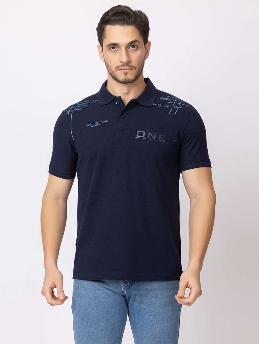 men short sleeve chest printed t-shirt