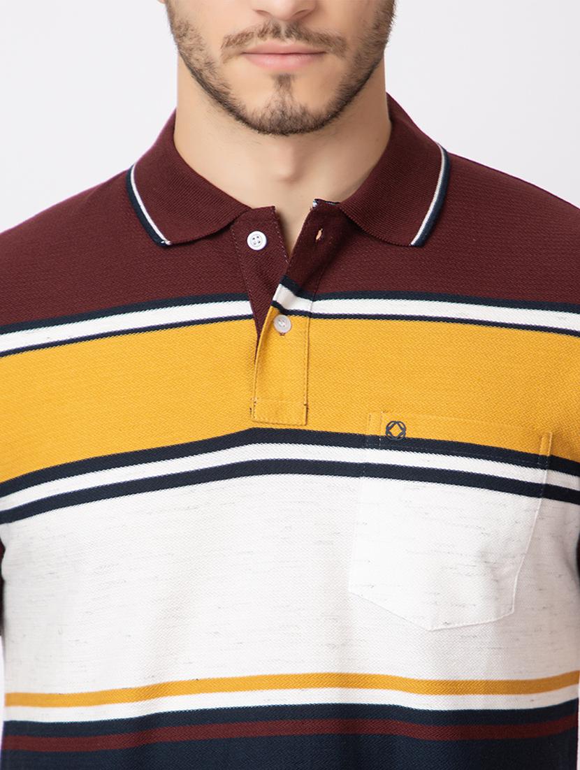 men polo neck color block t-shirt - 21374172 - Standard Image - 5