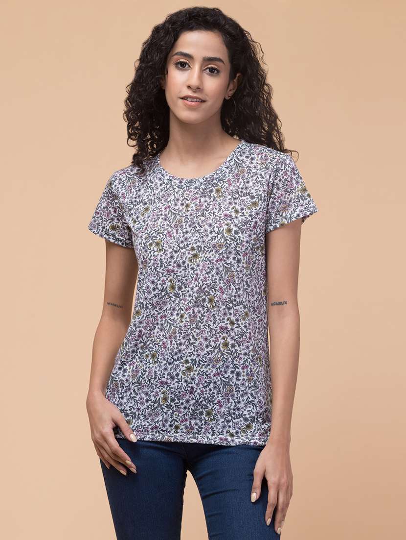 women printed multi colored combo t-shirt - 21374434 - Standard Image - 3