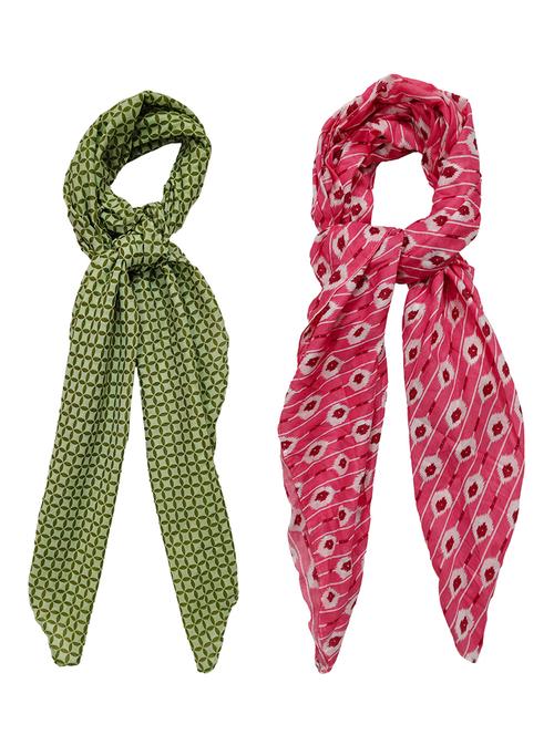women pack of 2 printed scarves - 21374523 - Standard Image - 0