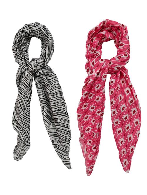 women pack of 2 printed scarves - 21374534 - Standard Image - 0