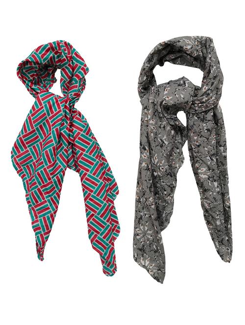 pack of 2 printed scarves - 21374545 -  Standard Image - 0