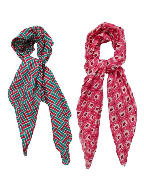 pack of 2 printed scarves - 21374547 -  Standard Image - 0