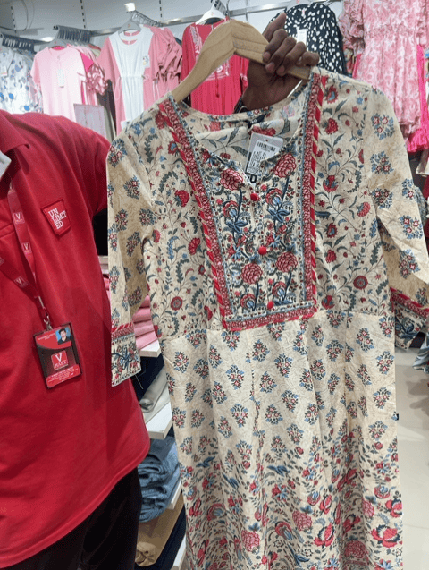 off white cambric kurta - 21374709 - Standard Image - 0