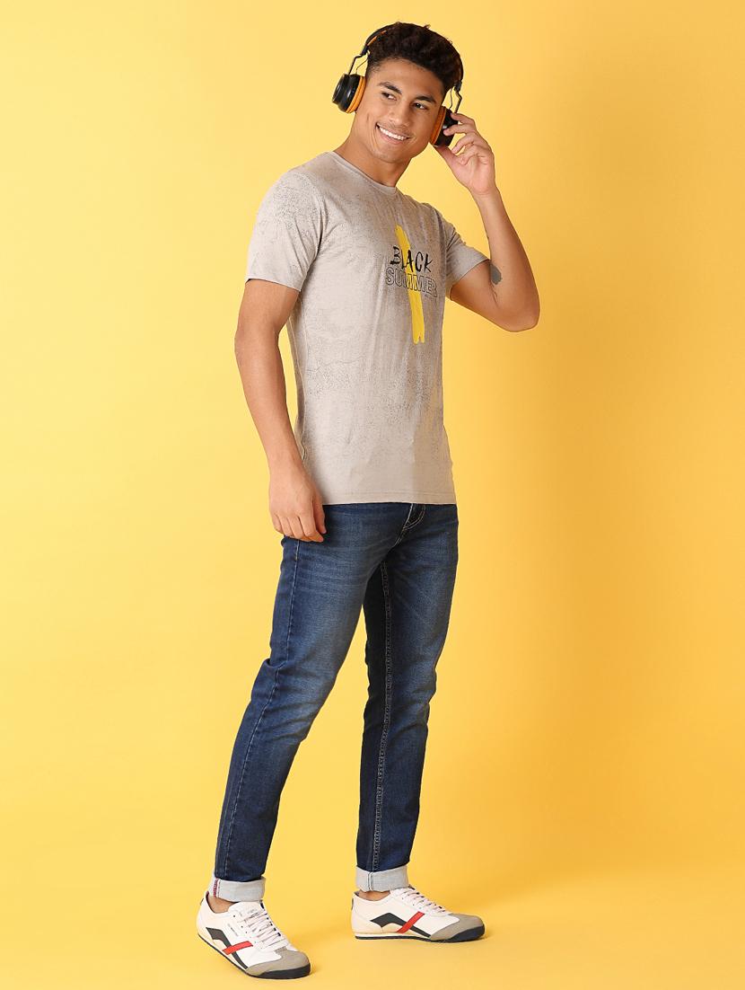 men front print short sleeve t-shirt - 21374787 - Standard Image - 3