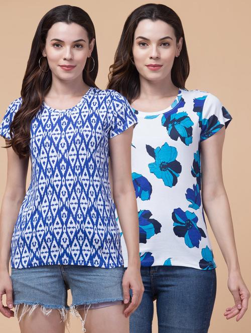 pack of 2 printed round neck t-shirt - 21374854 -  Standard Image - 0