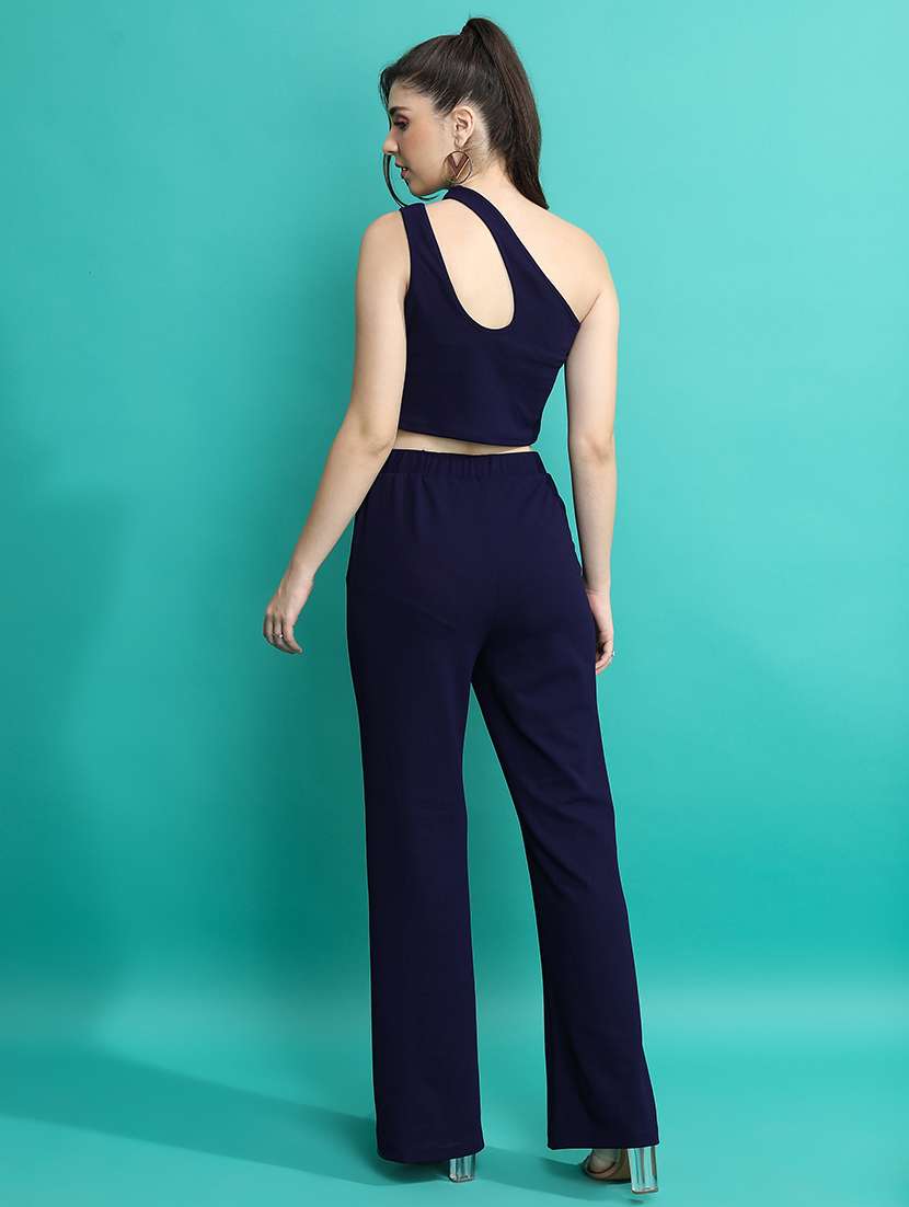 women solid top and trouser co-ord set - 21374908 - Standard Image - 3