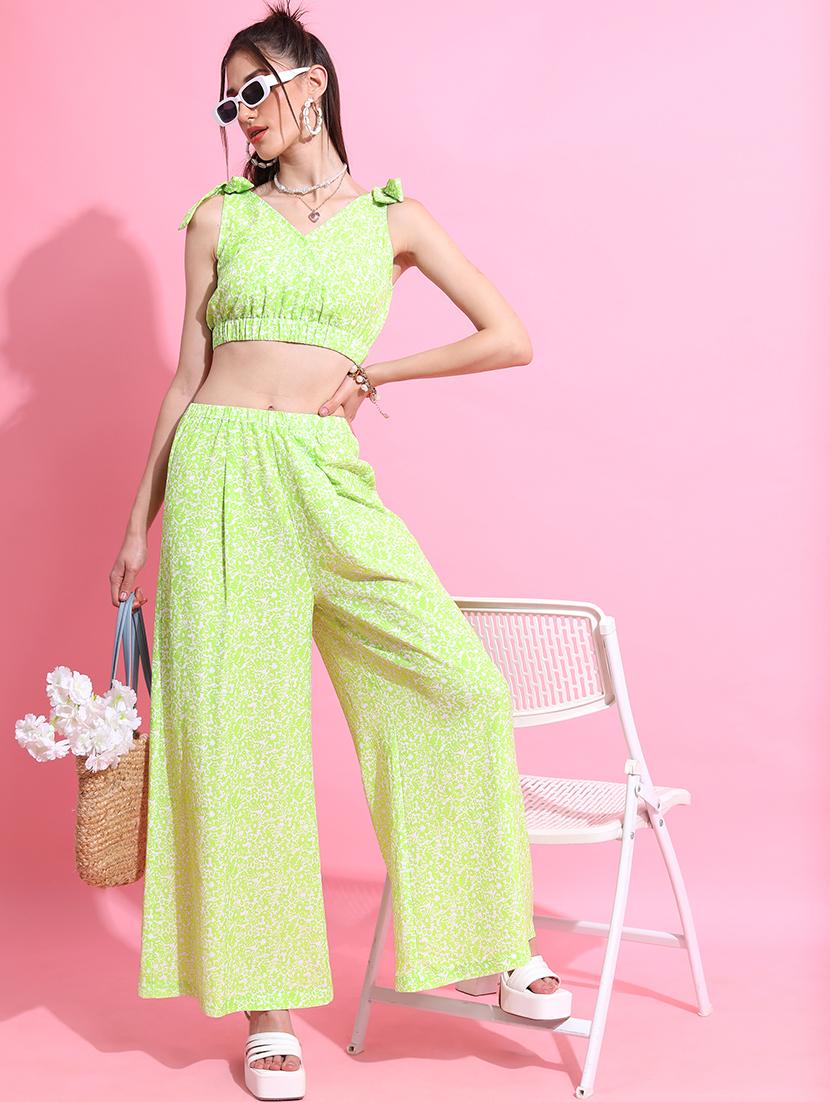 women printed top and palazzo co-ord set - 21374912 - Zoom Image - 0