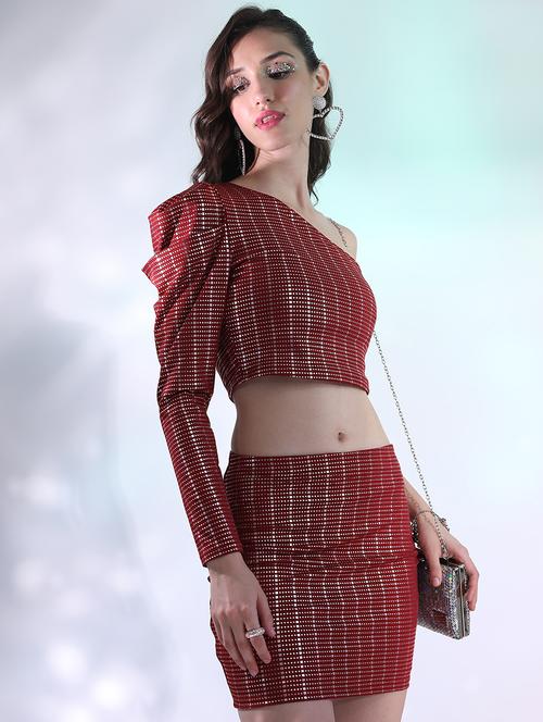 women printed top and skirt co-ord set - 21374915 - Standard Image - 0