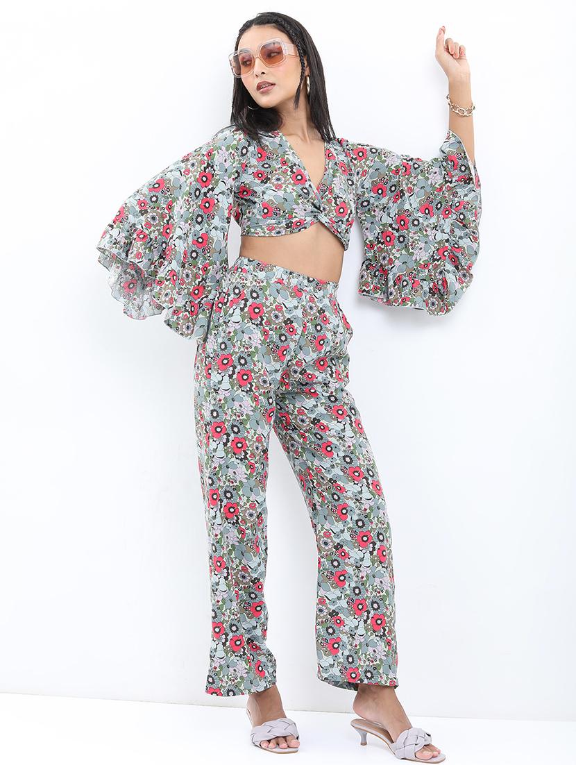 women printed top and trouser co-ord set - 21374959 - Zoom Image - 0
