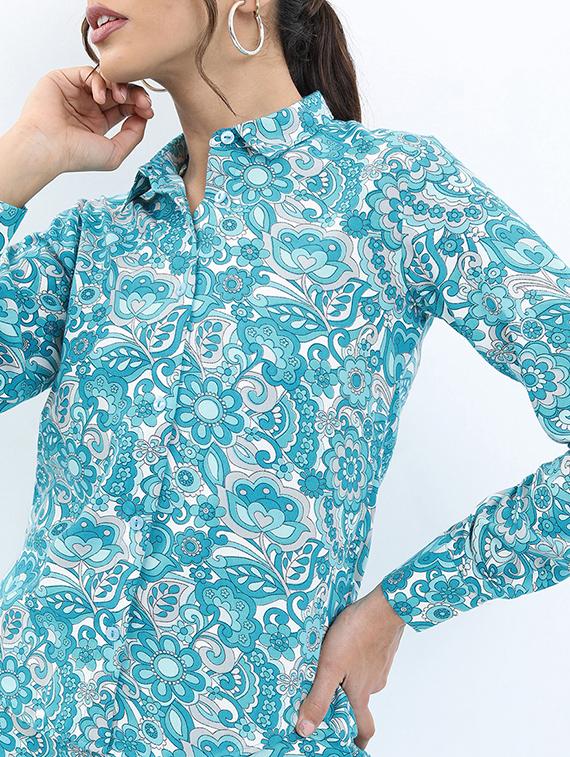 women printed shirt and trouser co-ord set - 21374961 - Standard Image - 5