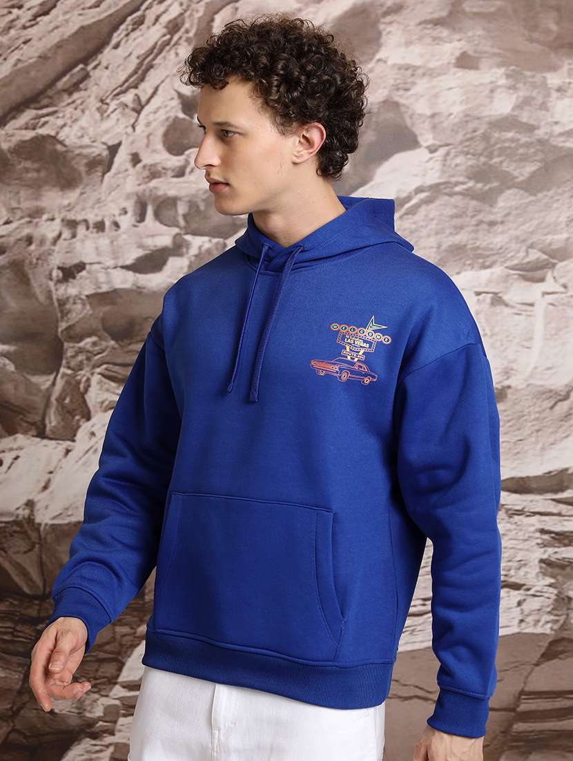 men back print hooded sweatshirt - 21374980 - Zoom Image - 0