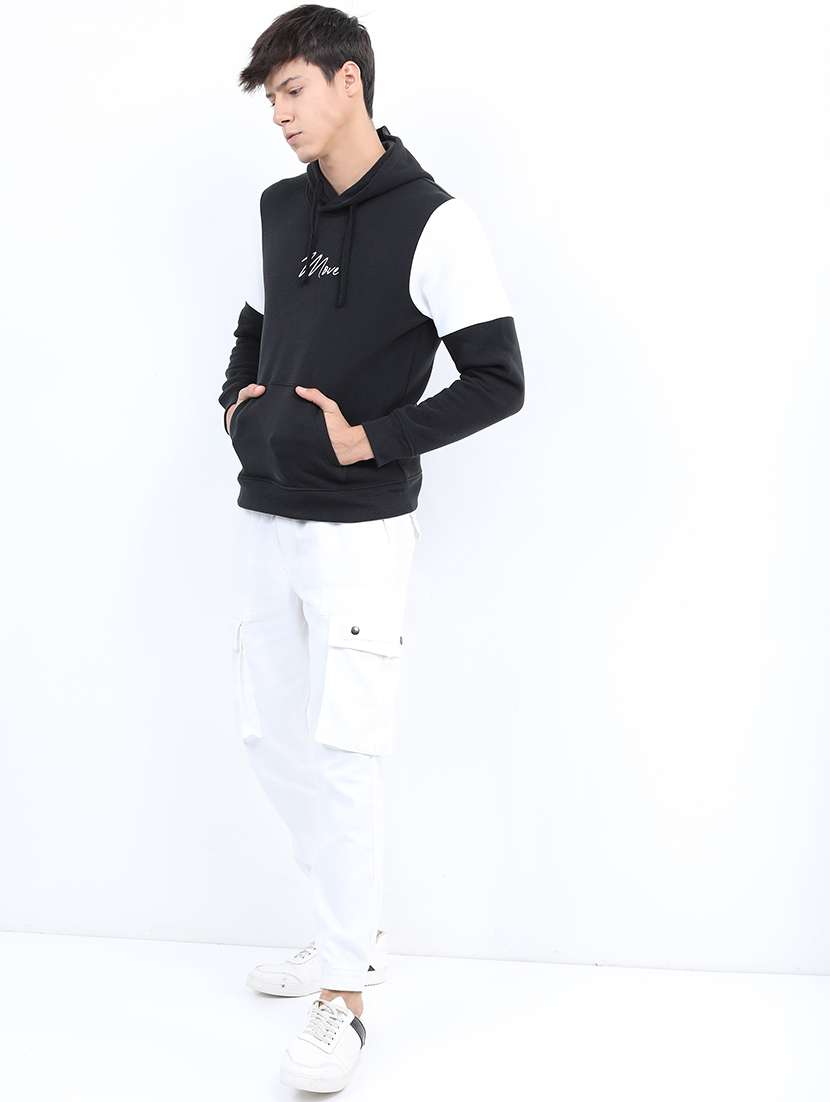 men color block hooded sweatshirt - 21374988 -  Standard Image - 3
