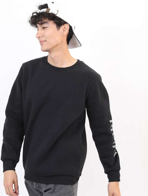 men back print round neck sweatshirt - 21375001 -  Standard Image - 0