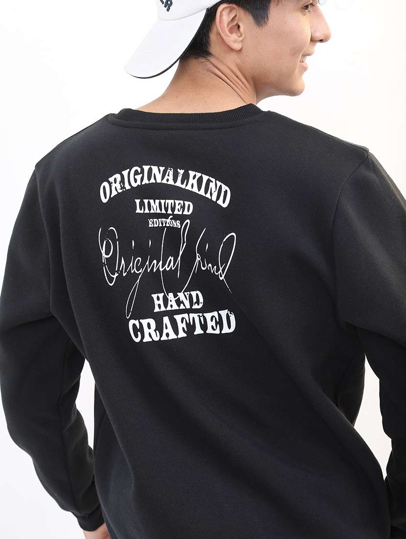 men back print round neck sweatshirt - 21375001 -  Standard Image - 3