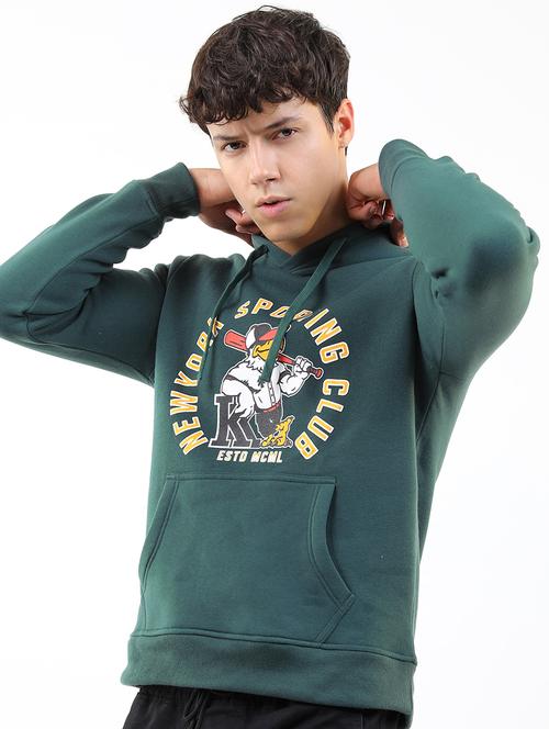 men front print hooded sweatshirt - 21375006 - Standard Image - 0