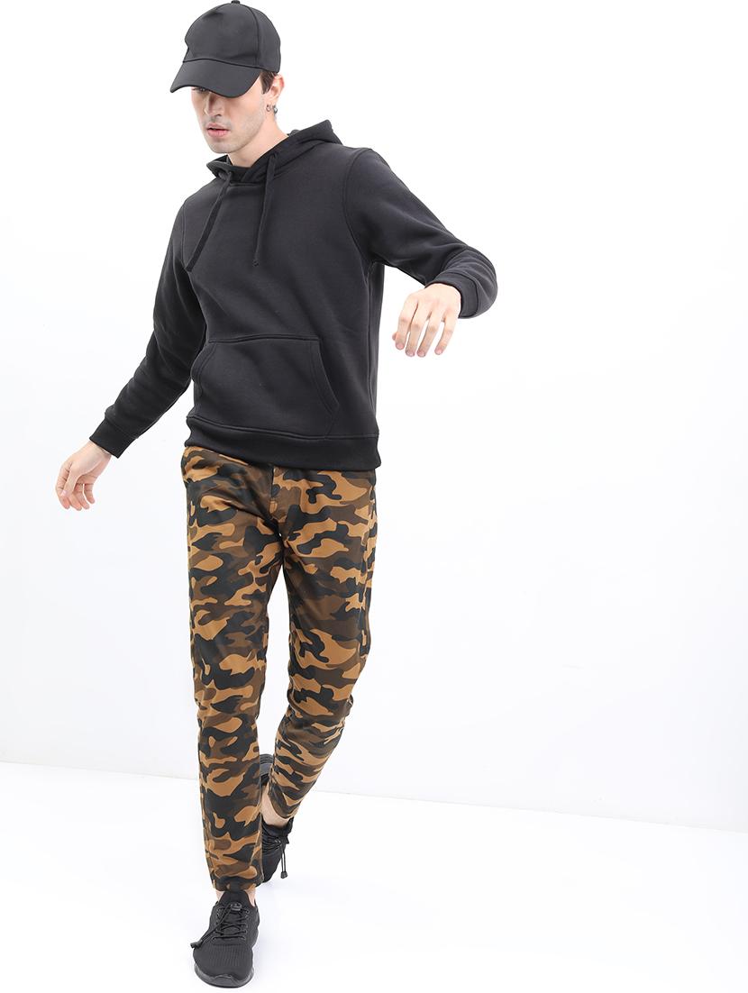 men solid hooded pullover sweatshirt - 21375038 - Standard Image - 3