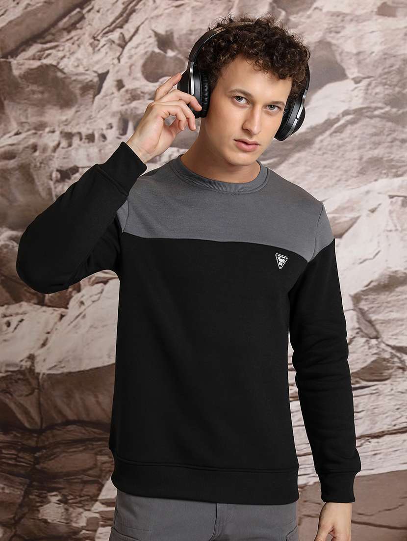men color block long sleeve sweatshirt - 21375042 - Zoom Image - 0