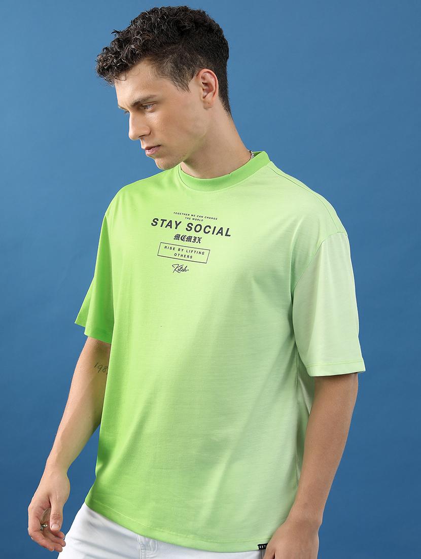 men chest print t-shirt - 21375060 - Zoom Image - 0