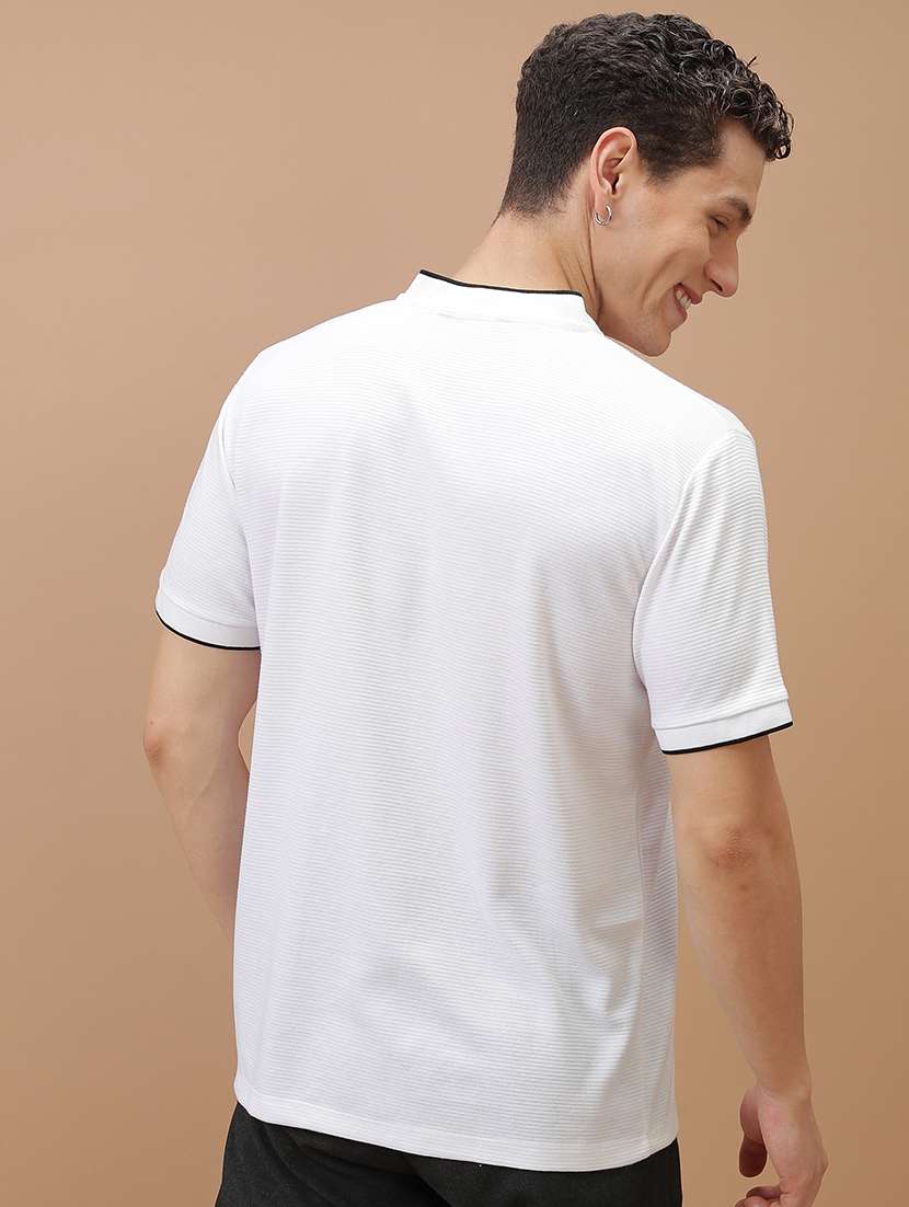men plain short sleeve polo t-shirt - 21375079 - Standard Image - 3
