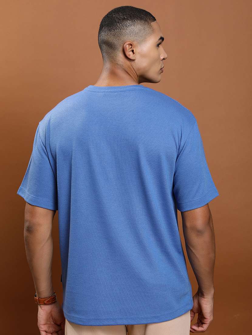 men solid round neck oversized t-shirt - 21375115 - Standard Image - 3