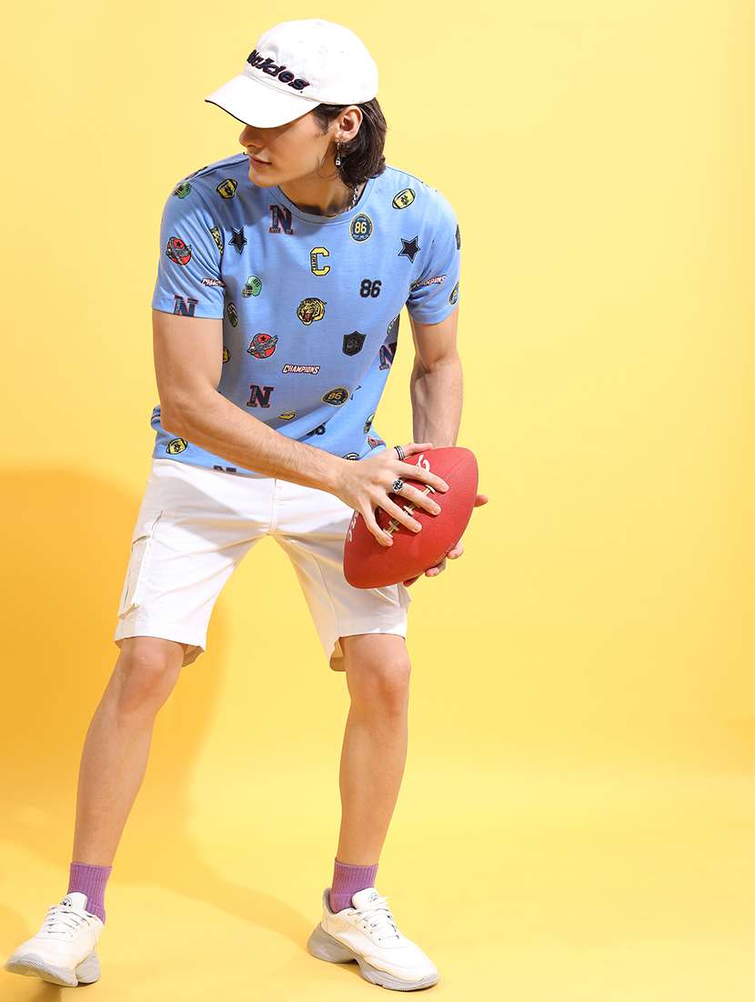 men printed round neck t-shirt - 21375170 -  Standard Image - 3