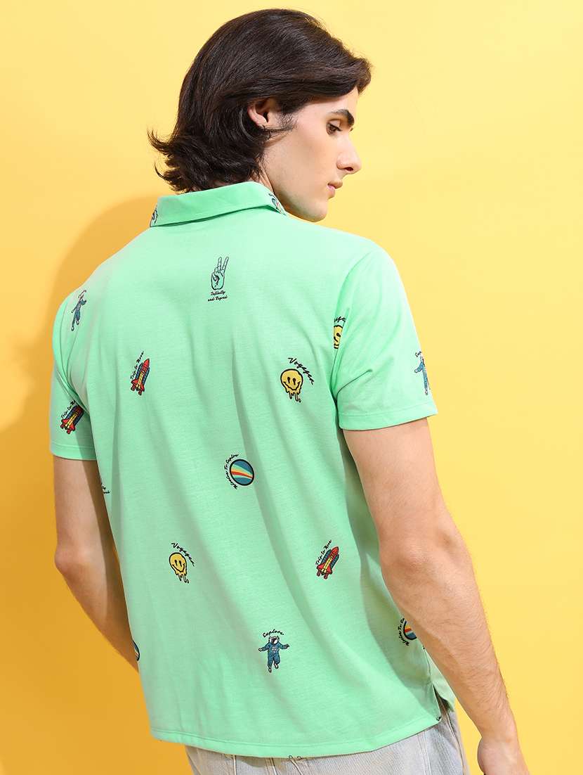 men printed polo t-shirt - 21375176 -  Standard Image - 3
