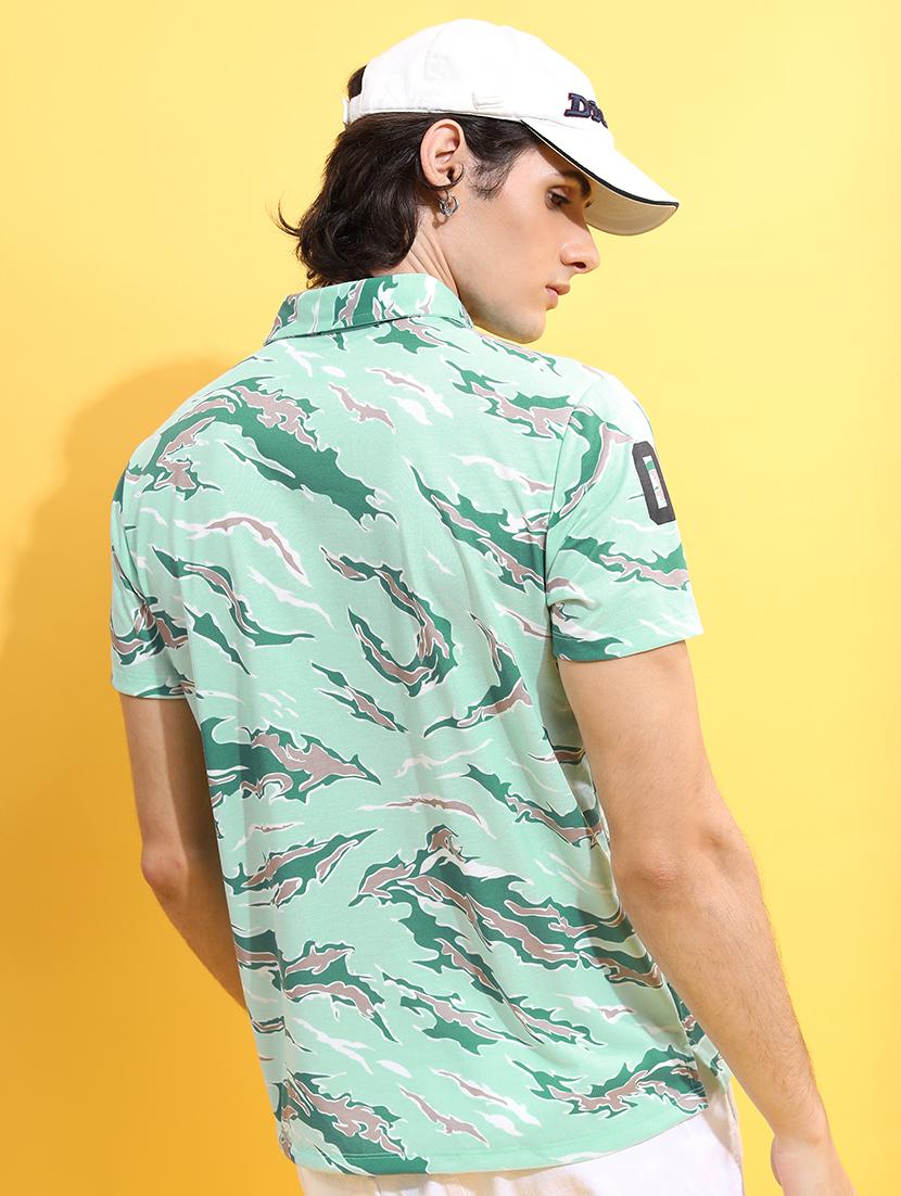 men printed polo t-shirt - 21375186 - Standard Image - 3