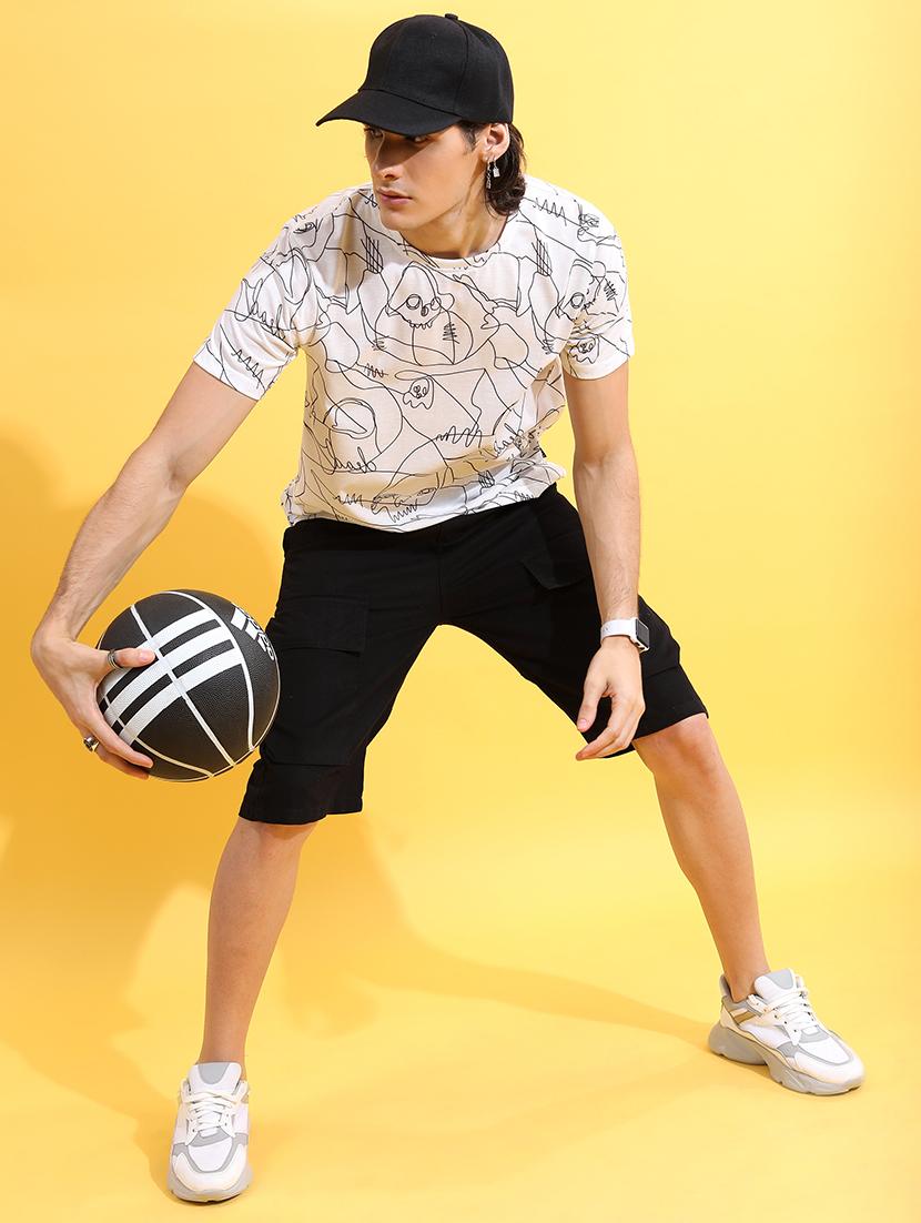 men printed round neck t-shirt - 21375189 - Standard Image - 3